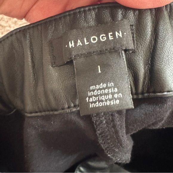 Halogen Black Outfit Set Velvet Cami Faux Leather Shorts High Rise Size L Large - Picture 11 of 16